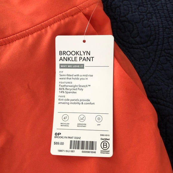 Athleta Brooklyn Ankle Pants, NWT, OP - Picture 2 of 5